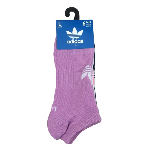 adidas Accessories - Adidas Active No Show Socks Womens Size Large (6 Pairs) Multi Color Pack NEW